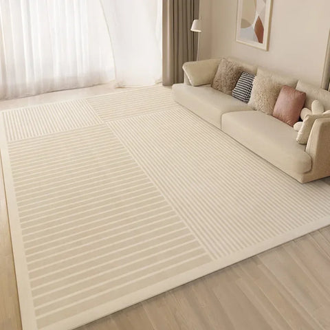Navak Carpet Exclusive Picks Cremefarbener Schlafzimmerteppich, schlichter Bett-/Tischkissenteppich, leichter Luxus-Wohnzimmerteppich, komplettes Sofa, Kaffee, Heimdekoration