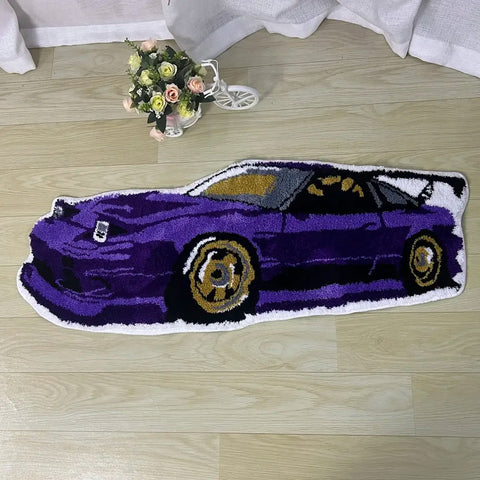 Navak Carpet Fashion Rennwagen-Teppiche, weicher Tufting-Sportwagen-Teppich, Wohnzimmer, Schlafzimmer, Heimdekoration, rutschfeste Bodenmatte, Nachttischunterlage, Dropship