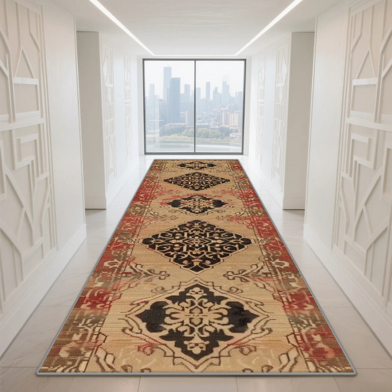 Navak Carpet Morocco Hall Corridor Carpet Non-slip Washable Home Runner Stairway Rug Outdoors Aisle The Long Corridor Mat Customizable Lobby