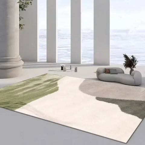 Navak Carpet Japanese Minimalist Carpet for Living Room Green 200x300 Large Area Rugs Decor Bedroom Soft Elastic Outdoor Floor Mats Washable