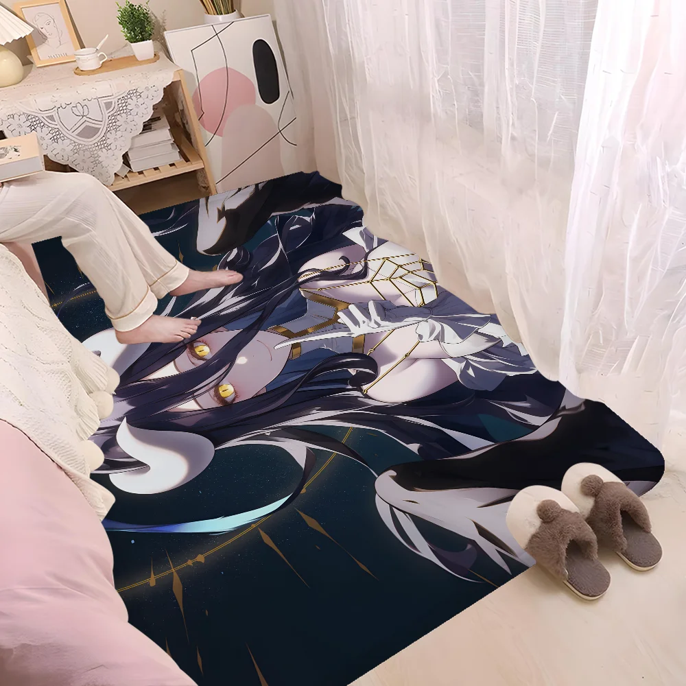 Navak Teppich Gamer Albedo Anime Sexy Girls Bodenmatte Nordischer Stil Home Fußmatte Badezimmer-Toilettenmatten Schlafzimmer Hotel Dekor Matte