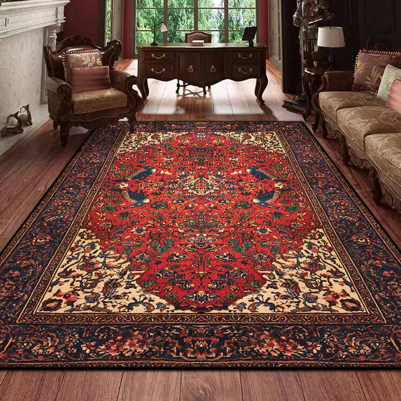 Navak Carpet Retro Persian Carpet for Living Room Boho Decor for Room Balcony Rug Large Luxury Red Bed Decoration Home Mats Bedside 160x230