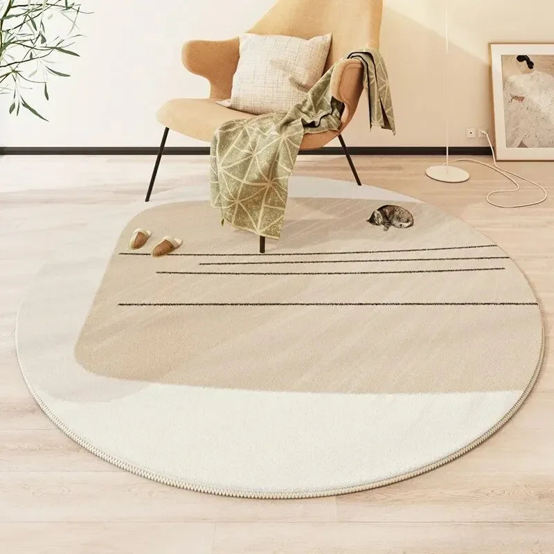 Navak Carpet Exclusive Picks Moderner Stil Runder Wohnzimmerteppich Kinderzimmer Schlafzimmer Krabbelmatte Rutschfeste Bettdecke Dicke waschbare Matte