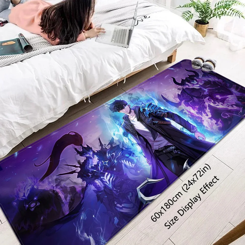 Navak Carpet Anime Solo L-Leveling Gaming-Fußmatte für den Eingangsbereich, waschbar, rutschfest, für Wohnzimmer, Sofa, Stühle, Bereichsmatte, Küche, Willkommens-Fußmatte