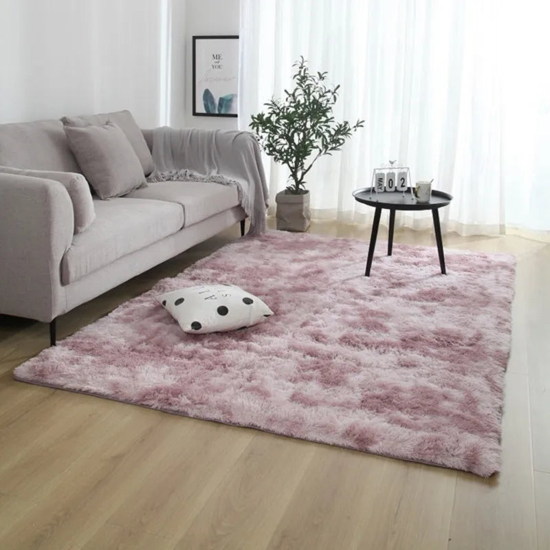 Navak Teppich Grau Schlafzimmer Wohnzimmer Heimteppich Nordischer flauschiger Plüsch Kinderzimmer Dekor Rutschfeste Matten Lounge Veranda Tisch Kaffee Großer Teppich