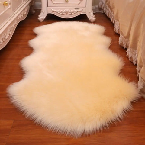 Navak Teppich, waschbar, Kunstwolle, Bodenschutz, flauschig, zottelig, rutschfest, Schaffell, weiche Teppiche, Schlafzimmermatten, Kunstfell