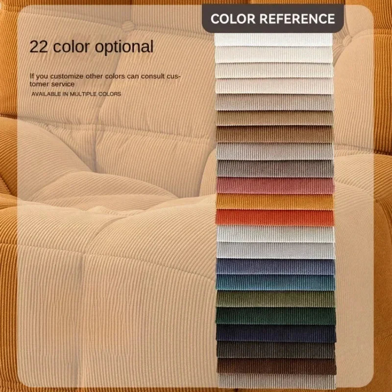Navak Carpet Italienisches minimalistisches Retro-High-End-Cord-Wohnzimmersofa, komprimiertes Sofa, Schlafsofa, faltbar, waschbar, anpassbar