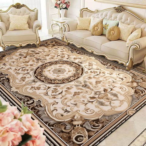 Navak Carpet European Style Carpet Living Room Soft Luxury Rug Bedroom Cloakroom Lounge Decoration Rug Large Size Washable Non-slip Floor Mat