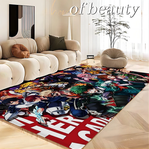 Navak Carpet My Hero Academia Hallway Carpet Retro Multiple Choice Living Room Kitchen Rug Non-Slip Welcome Rug