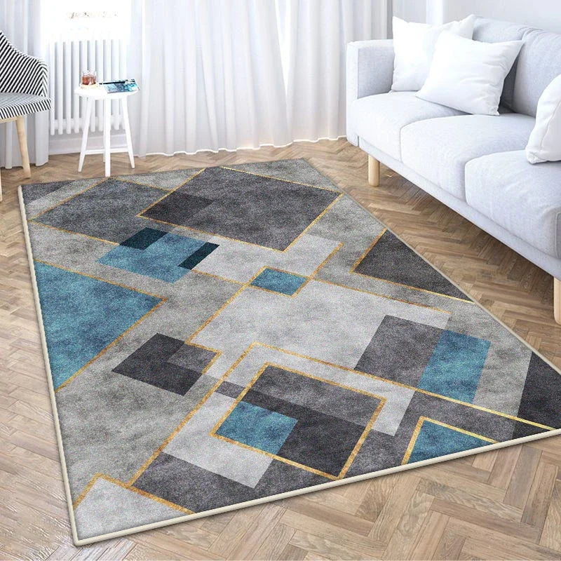 Navak Carpet Modern Geometric CARPET FOR LIVING ROOM Light Luxury Decoration Bedroom Easy Clean Rug 200x300 Large Area Lounge Antiskid Mats