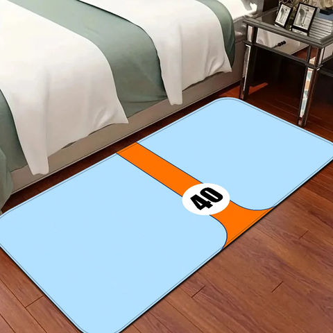 Navak Teppich G-Gulf Racing Auto Zimmer Matten er Anti-Rutsch Modern Wohnzimmer Balkon Bedruckt Willkommen Teppich