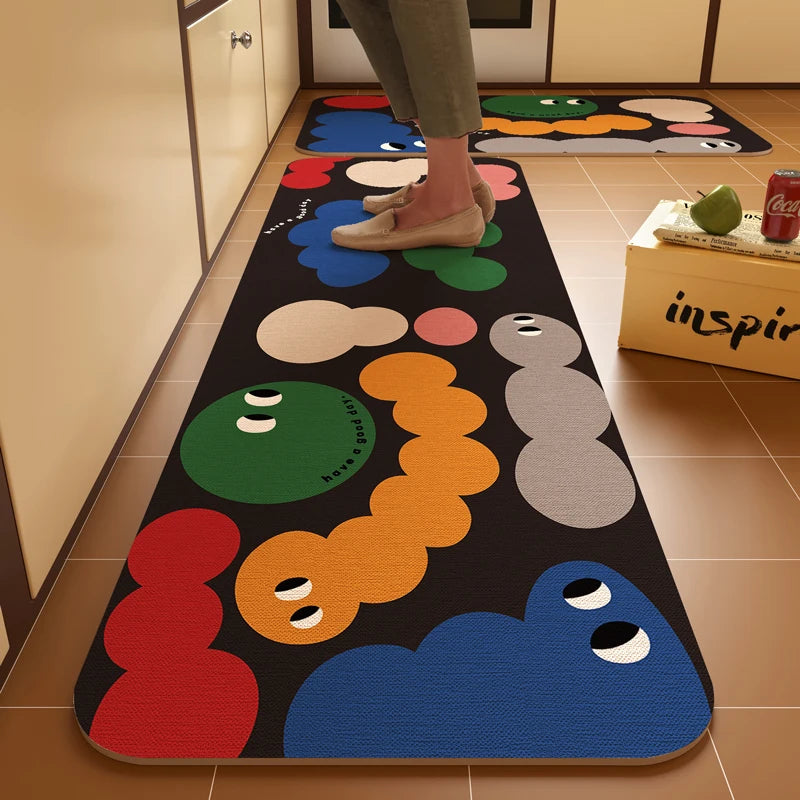 Navak Carpet Exclusive Picks Budding Diatomite Carpet Scandinavian Style Non-Slip Water-Absorbent Mute Kitchen Breakfast Area Home Decoration