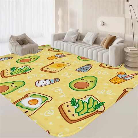 Navak Carpet Avocado Room Mats Retro Multiple Choice Living Room Kitchen Rug Non-Slip Welcome Rug