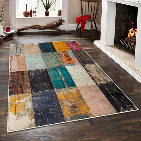 Navak Carpet American Style Geometric Living Room Carpet Abstract Decoration Bedroom Bedside Non-slip Rug 200x300 Lounge Washable Floor Mat