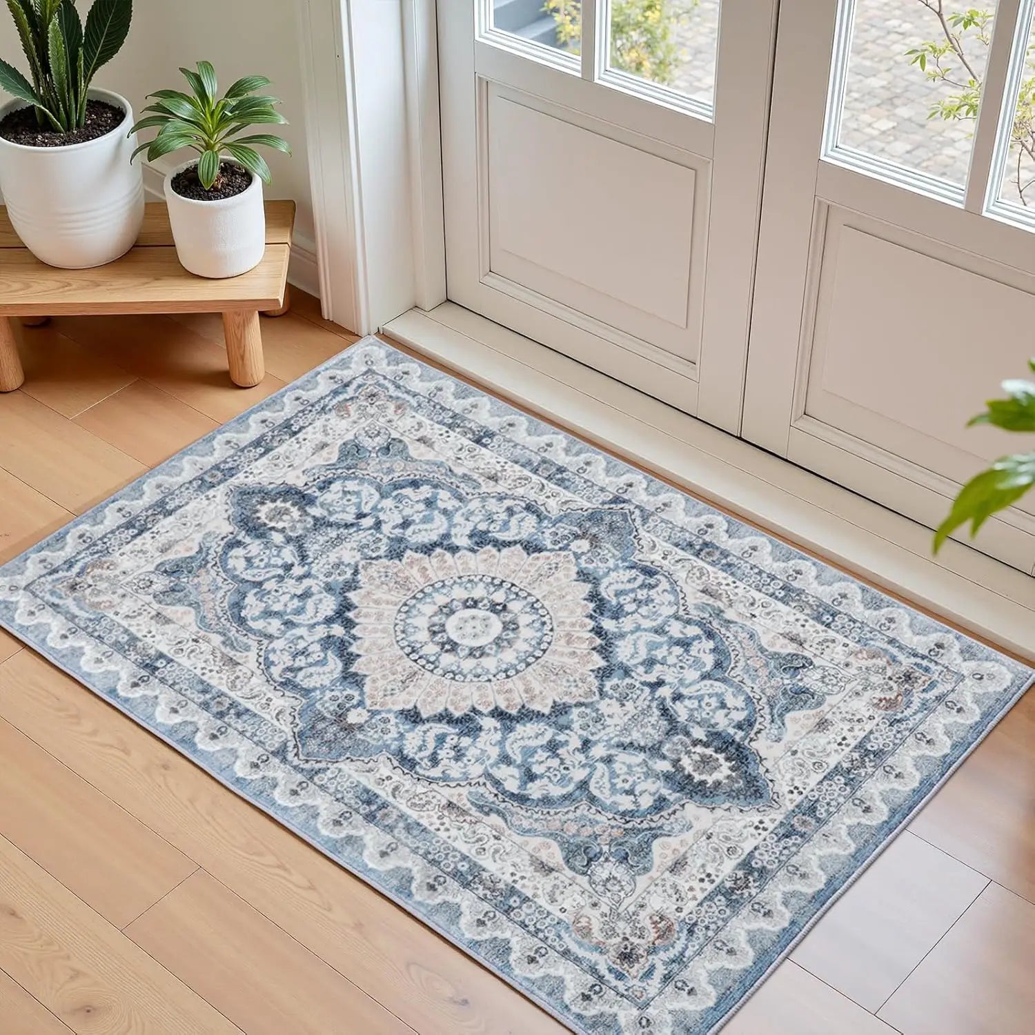 Navak Carpet Crystal Velvet Carpet Hellrosa Teppich für das Wohnzimmer, maschinenwaschbare Teppiche mit rutschfester Rückseite für Mädchenschlafzimmer, Cu
