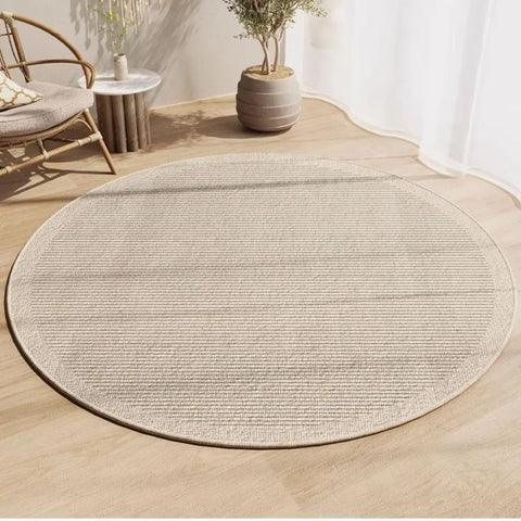 Navak Teppich, weicher Kaschmir-Imitat, runder Teppich für Schlafzimmer, Wohnzimmer, Arbeitszimmer, rutschfest, leicht zu reinigen, minimalistischer Nachttisch, Teppichmatte, Bodendekor