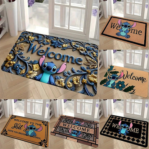 Navak Carpet Daily Picks Fußmatte mit süßem Stich-Druck, für den Eingangsbereich, rutschfester Teppich für drinnen und draußen, für Wohnzimmer, Heimdekoration, weiche Matte, Dekorationsteppich