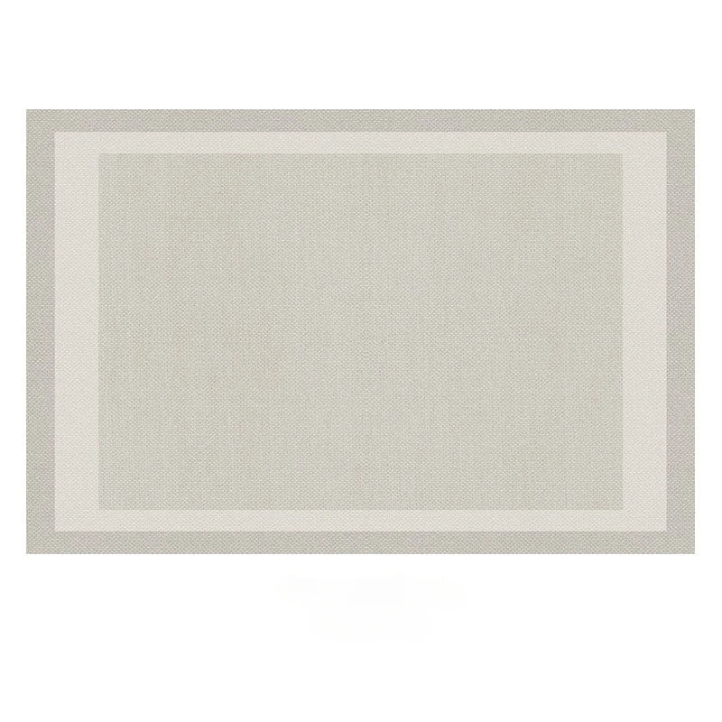 Navak-Teppich, Beige, Hellgrau, Plüschteppich mit elegantem Bordürendesign, weicher, dicker Florteppich für Wohnzimmer, Schlafzimmer, Heimdekoration, großer Teppich
