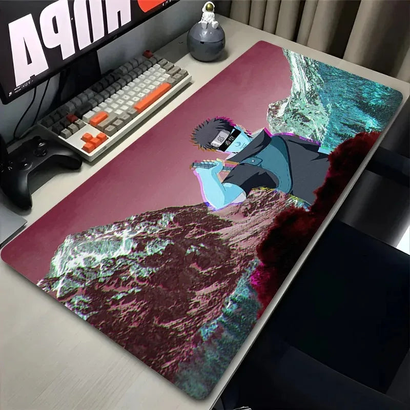 Navak Teppich Laptop Büro Großes Mauspad Anime Shisui U-Uchiha N-Narutos Mauspad Tastatur Gaming Rutschfeste Schreibtischunterlage PC Zubehör Teppich