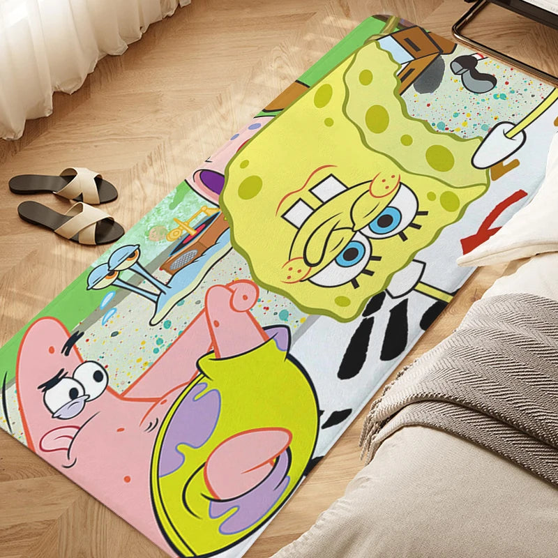 Navak Teppich, Schlafzimmer-Bodenteppich, D-SpongeBobs, süße Küche, wasserdichte Badezimmermatte, rutschfeste Fußmatte, individueller Eingangstür-Flurteppich