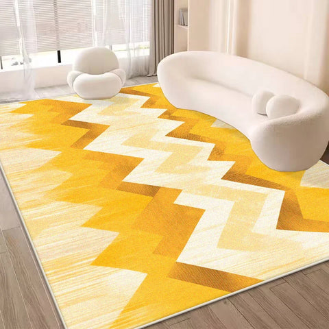 Navak Teppich, nordisch, abstrakt, gelb, große Teppiche für Wohnzimmer, leichte Luxus-Sofa-Bereich, Dekorationsteppiche, Zuhause, Schlafzimmer, rutschfeste Bodenmatte