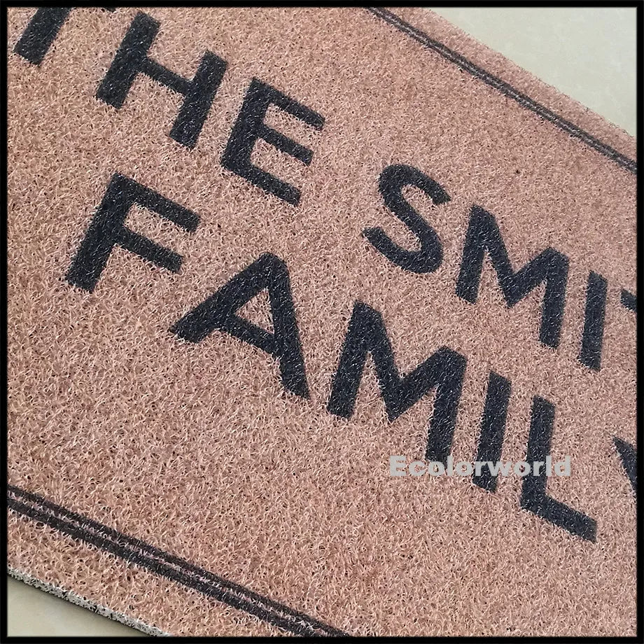 Navak Teppich, personalisierte PVC-Fußmatte, benutzerdefinierter Text, Matte für den Außenbereich, Haustür, Eingang, Willkommensmatten, Teppiche, Bodenteppich, staubdicht, Heimdekoration