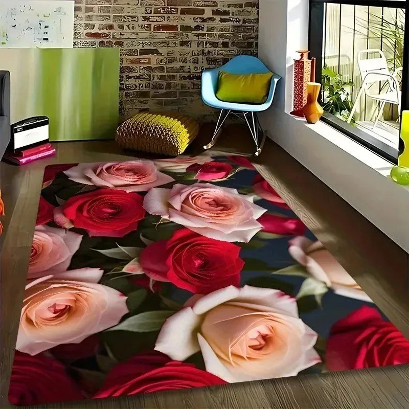 Navak Carpet 1 Stück Küchenteppich mit Hühnermuster, rutschfeste Fußmatten für Zuhause, Pop-Design, Badezimmerteppiche, Badematte, Teppich für Zuhause, Waschbecken, Wäschedekor