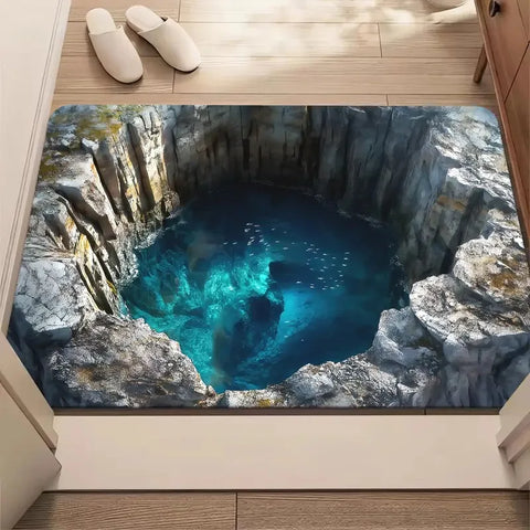 Navak Teppich, Fußmatte für den Eingangsbereich, Ziegelstein, bodenloses Loch, Teppich, 3D-Falle, optische visuelle Illusion, Teppiche, Spielzimmer, Bodenteppichmatte