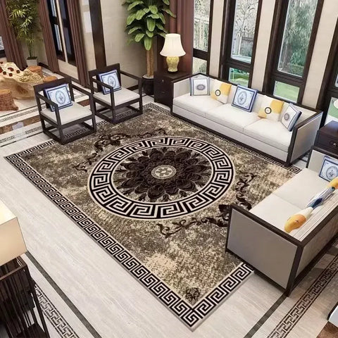 Navak Carpet Luxury Rugs and Carpets for Living Room Decoration Elastic Mat Bedroom Carpet Home Decor Non Slip Floor Mats Machine Washable