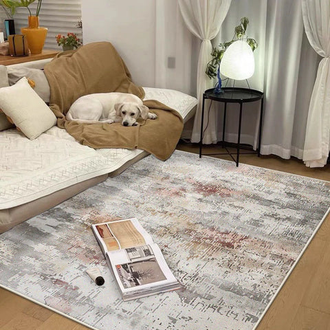 Navak Teppich, abstrakter, einfacher Stil, großer Teppich für das Wohnzimmer, leicht zu reinigen, rutschfest, Raumdekor, Lounge-Teppich, weich, waschbar, Couchtischmatte