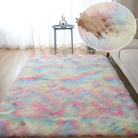 Navak Carpet Superweicher Shaggy-Teppich für Wohnzimmer, Schlafzimmer, flauschiger Plüsch-Teppich für den Innenbereich, pelzige Fußmatten für Kinder, Kinderzimmer, Mädchen, rosa Teppich