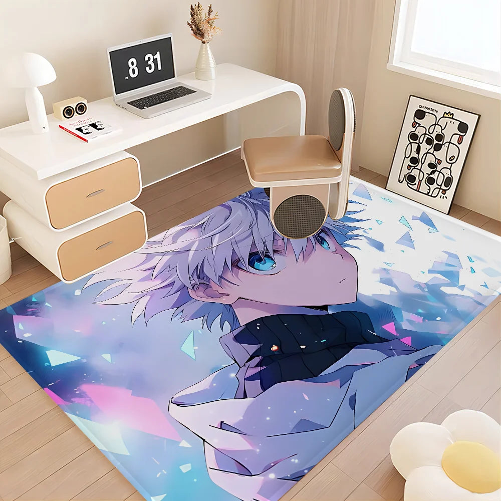 Navak Teppich Hunter X Hunter Anime Flurteppich rutschfeste Waschküchenmatte Wäschedekor Balkon Kind Wohnzimmer Toilettenteppich