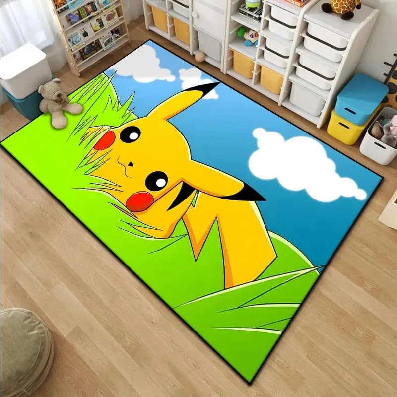 Navak Carpet Daily Picks New Cartoon Pokemon Pikachu Rug Living Room Bedroom Carpet Bedside Bathroom Floor Mat Area Rug Kid's Room Home Decor