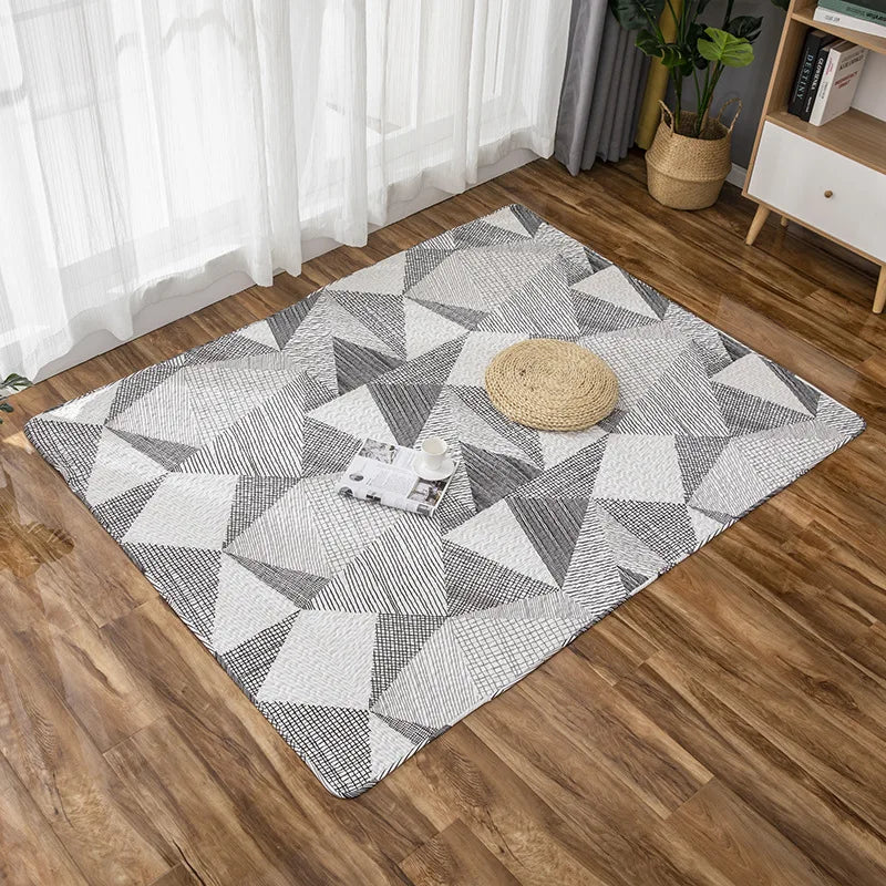 Navak Teppich-Fußmatten Dicke Baumwollkissen Baby-Krabbelteppiche Kinderzimmer Schlafzimmer Nickerchenmatte Kinderspielteppich Wohnzimmer Kindersitzunterlage