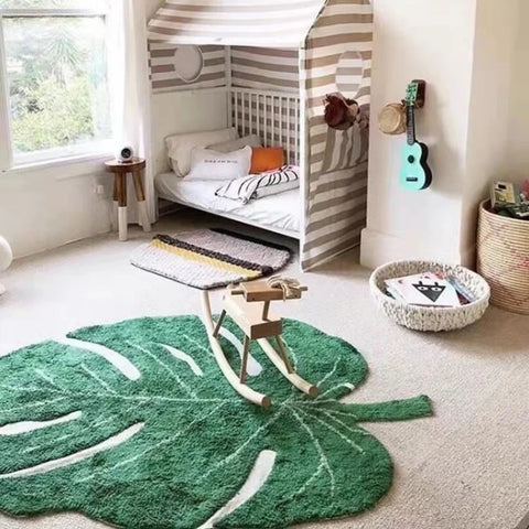 Navak Teppich Top Qualität Ins Unregelmäßige Blätter Weicher Teppich Couchtisch Teppiche Wohnzimmer Dekoration Schlafzimmer Grüne Matten Kinder Nachttisch Bereich Teppich