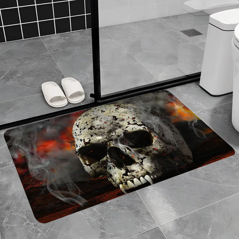 Navak Teppich Dark Horror Skull Anime Bodenteppich Nordischer Stil Home Fußmatte Badezimmer-Toilettenmatten Schlafzimmer Nachttischmatten