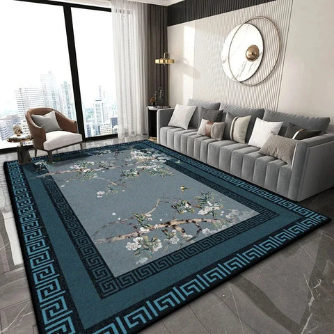 Navak Carpet Chinesischer klassischer Teppich für leicht zu reinigende Wohnzimmer-Couchtische und Schlafzimmer-Garderoben, rutschfeste Dekoration
