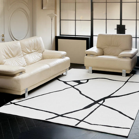Navak Carpet Nordic Simple Style Carpet Living Room Black White Striped Decoration Sofa Large Rugs Bedroom Easy Clean Soft Mat Ковер Tapis