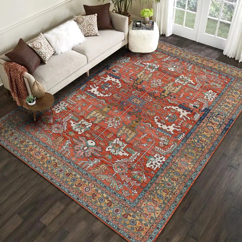 Navak Teppich Retro Europa Persien Stil Teppich Wohnzimmer Sofa Schlafzimmer Arbeitszimmer Küche Eingang Fußmatte Rutschfester Cartoon Home Dekoration Teppich