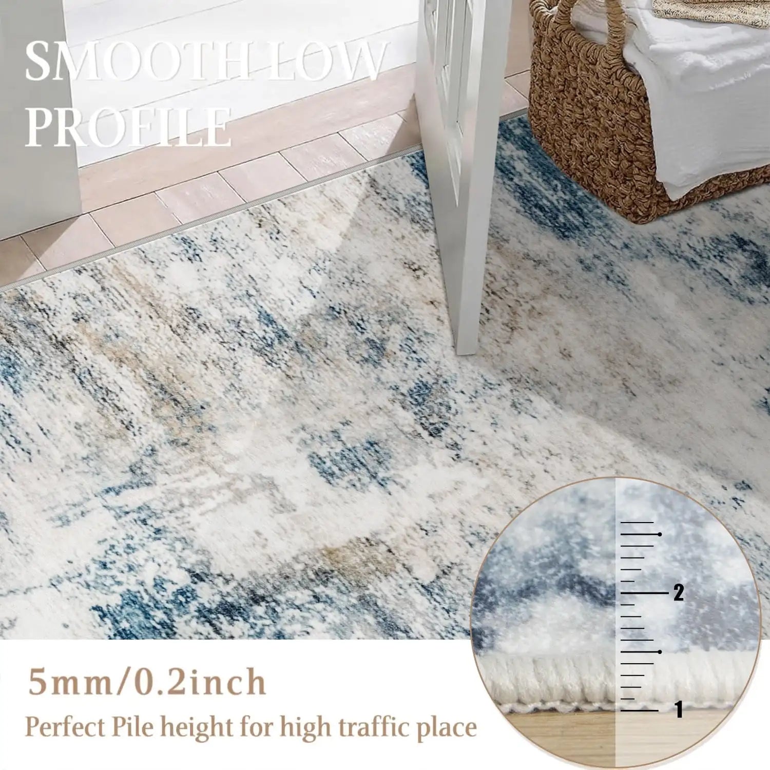 Navak Carpet Lochas Abstrakter großer Teppich, weicher moderner Teppich für Wohnzimmer, Schlafzimmer, Heimdekoration, Innenteppich