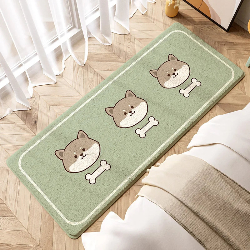 Navak Carpet Exclusive Picks Teppich aus Kaschmirimitat im minimalistischen Stil, für Schlafzimmer, Nachttisch, Büro, lange rutschfeste Fußmatten, Heimdekoration