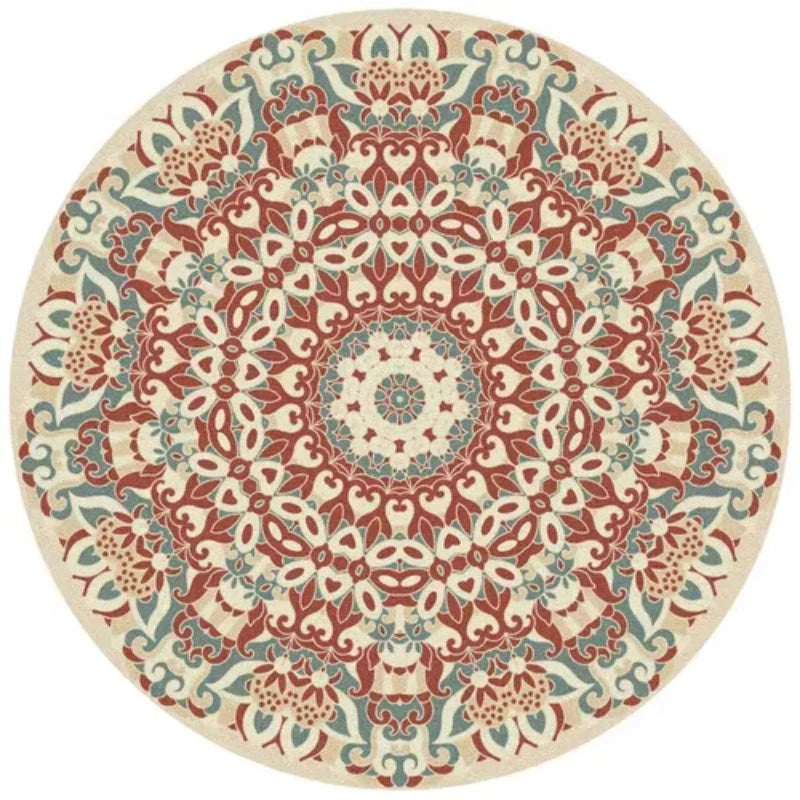 Navak Carpet Persian Style Living Room Carpet Bedroom Decoration Dressing Table Cloakroom Non-slip Floor Carpets Circular Area Rugs