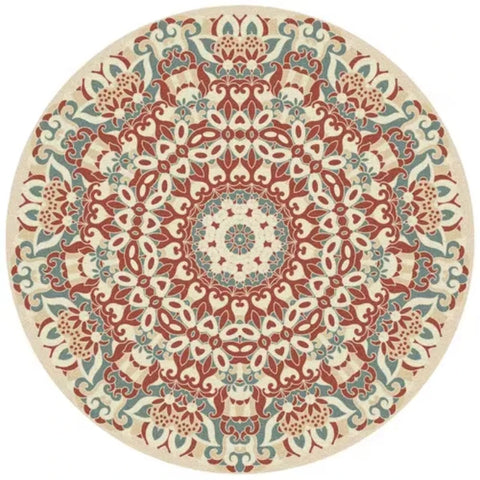 Navak Carpet Persian Style Living Room Carpet Bedroom Decoration Dressing Table Cloakroom Non-slip Floor Carpets Circular Area Rugs