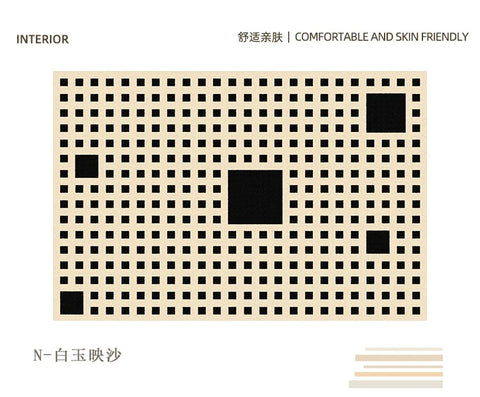 Navak Carpet Retro-Luxus-Teppiche für Schlafzimmer, dicker Plüsch-Nachttischvorleger, große Fläche, Wohnzimmerdekoration, Schachbrett-Teppich, Zuhause, flauschige, weiche Matte