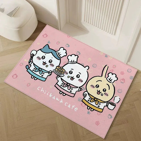 Navak Carpet Daily Picks Disney Chiikawa Boden-Fußmatte Wohnzimmer Schlafzimmer Badezimmer Eingangsbereich Teppich Niedlich Mädchen Kind Haus Home Decor Rutschfester Teppich