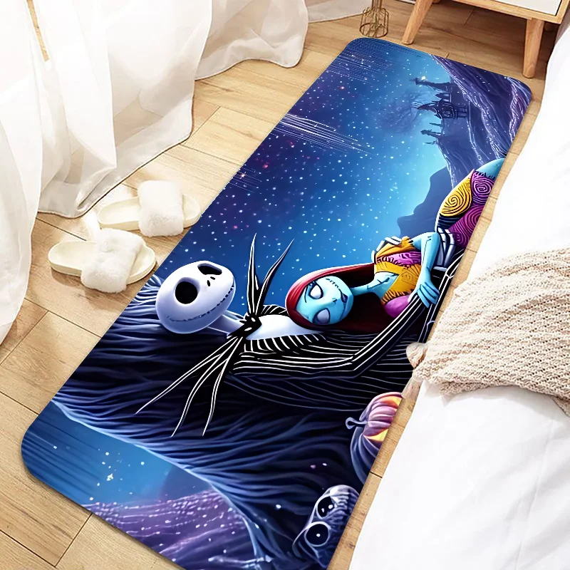 Navak Carpet Jack Skellington Fußmatte für den Eingangsbereich, rutschfeste Fußmatte, waschbar, Küchenteppich, Wohnzimmer, Flur, Badezimmer, Badematten