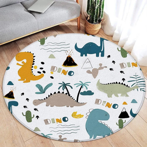 Navak Teppich, Cartoon-Design, rund, für Ozean, Fisch, Delfin, Seestern, niedlich, Hirsch, Löwe, Elefant, Tiger, Kinder-Schlafzimmermatte, Heimdekoration, Wohnzimmer, Bodenteppich