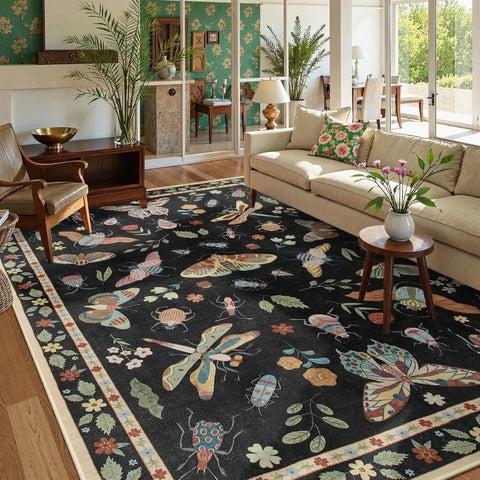 Navak Teppich Retro Tierdruck Wohnzimmer Teppich Mode Schlafzimmer Nachttisch Teppich Faltbare Maschine Waschbar Sofa Couchtisch Boden Matte Ковер 러그