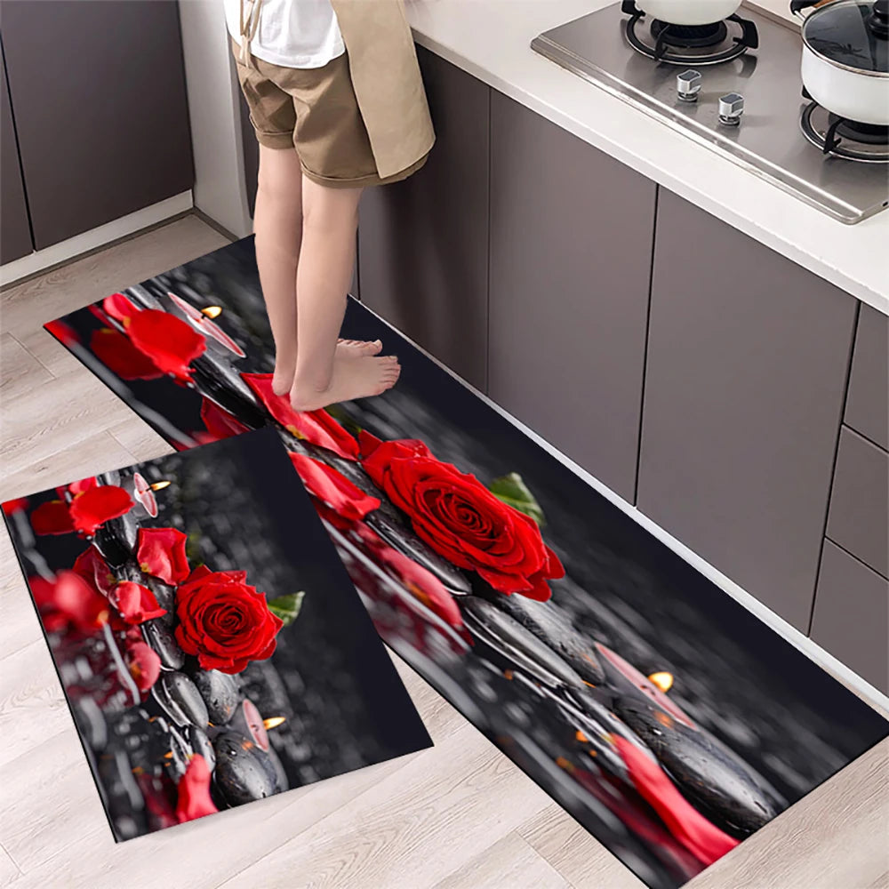 Navak Teppich Küchenmatte Teppich für Boden Hauseingang Fußmatte Schlafzimmer Wohnzimmer Dekor Nachttisch Teppich Flur Balkon Badezimmer Anti-Rutsch-Matte