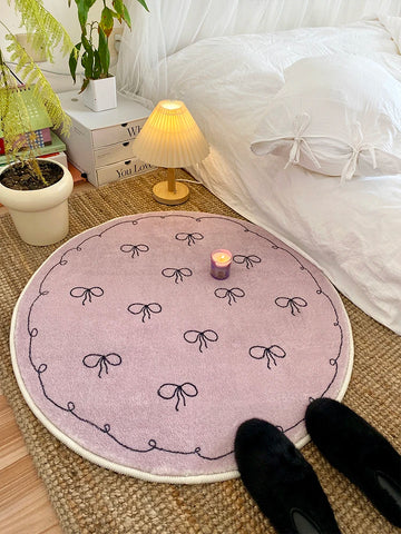 Navak Carpet Exclusive Picks Niedlicher Windteppich, Kinderzimmer, rundes Bodenkissen, Garderobe, Ankleide-Fußkissen, Schlafzimmer, Nachttisch, runder Teppich, Heimdekoration